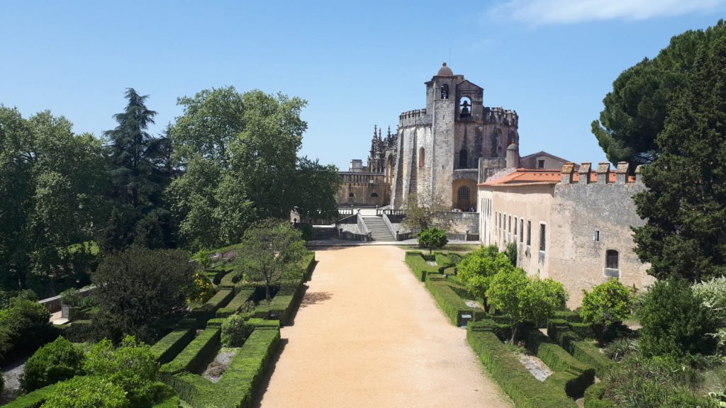 The approach to the Convento Cristo through its gardens
