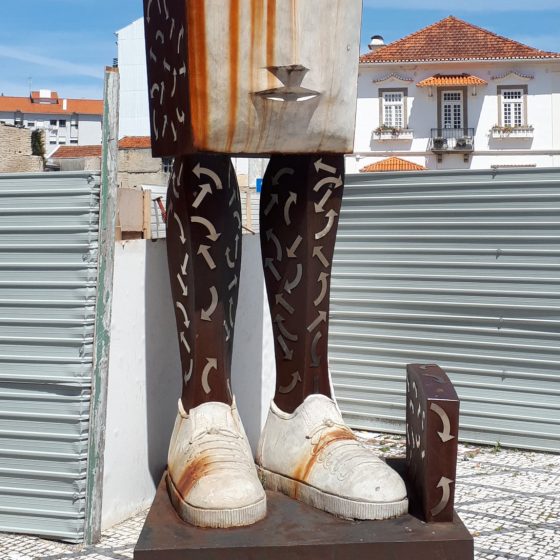 Quirky street art pieces dotted around the town