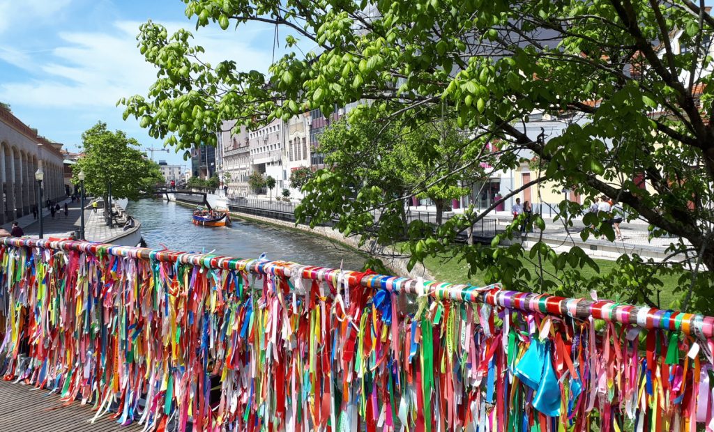 Ribbons tied to 'Lovers' Bridge'