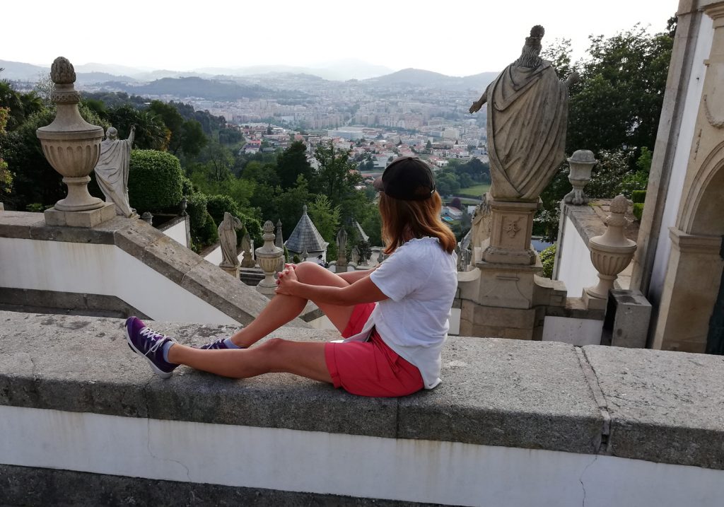 Braga - Bom Jesus do Monte Marcella admires the view