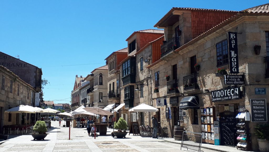 Cambados wide pedestrianised street