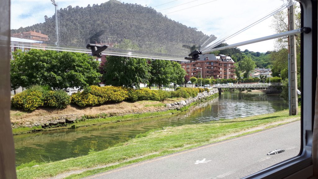 Our parking spot on the road by the river in Castro Urdiales