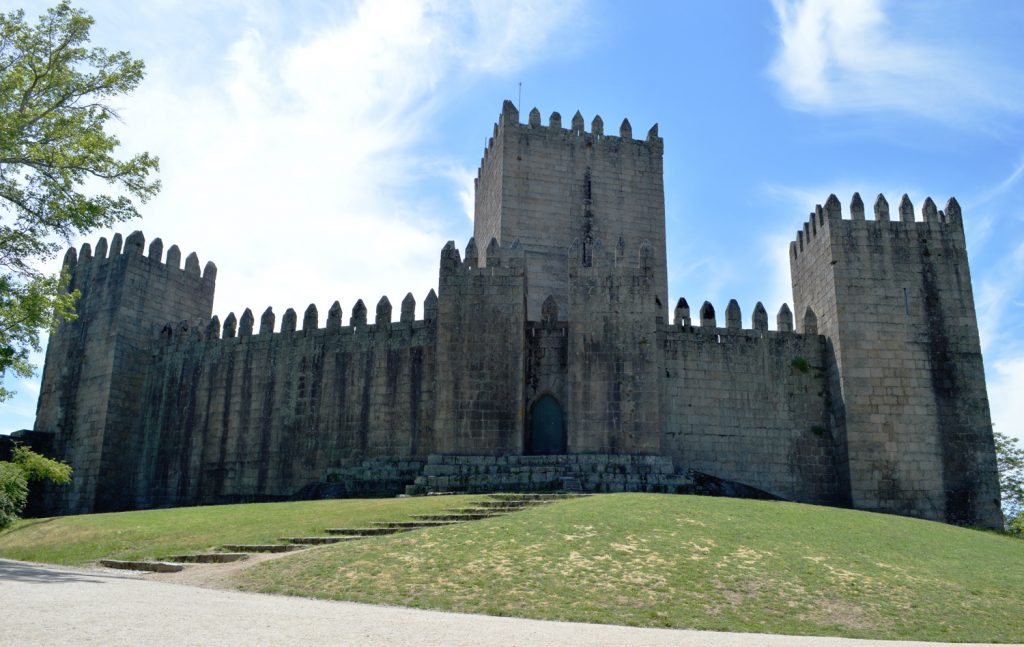 Guimaraes Castle - perched on a granite outcrop