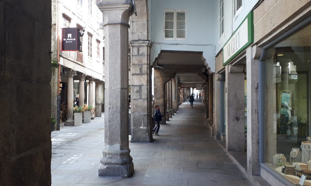 Pontevedra - porticoed streets of the old town