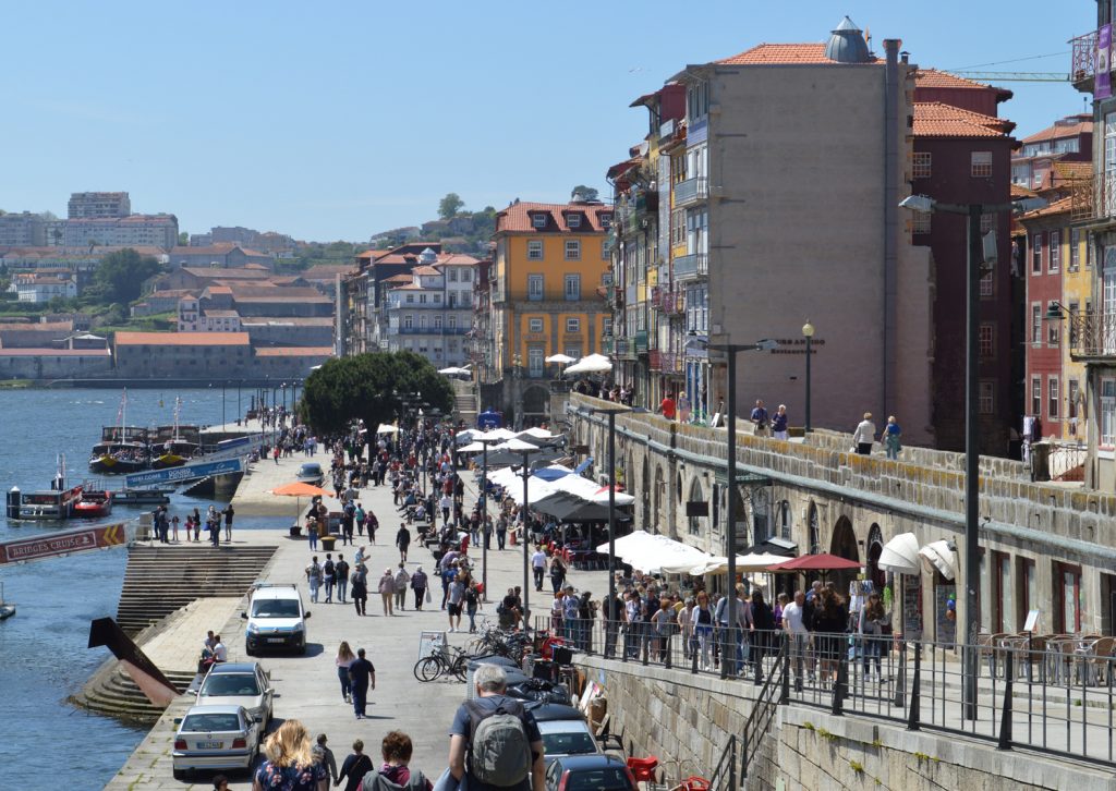 Porto - Ribeira busy with people having fun
