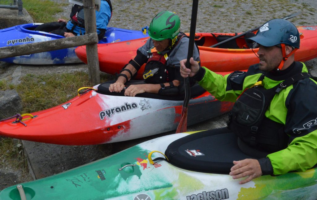 Last few adjustments before launching into the water!