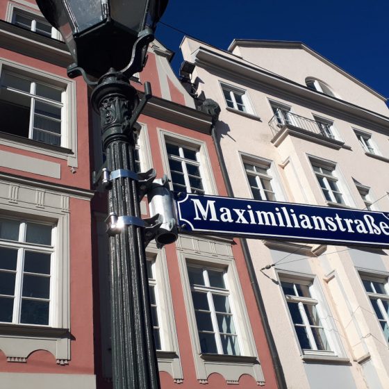 The town's main thoroughfare - Maximillian Strasse