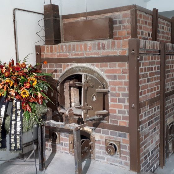 One of the furnaces in the crematorium