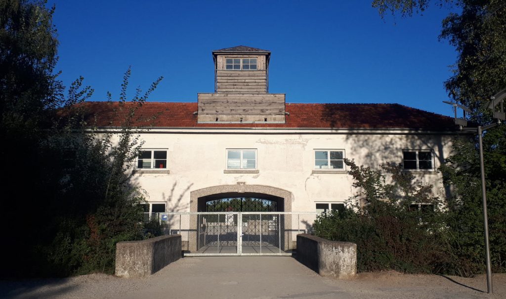 The Jourhaus which acted as the main exit and entrance to the prisoners’ camp and as the main office of the camp SS personnel. 