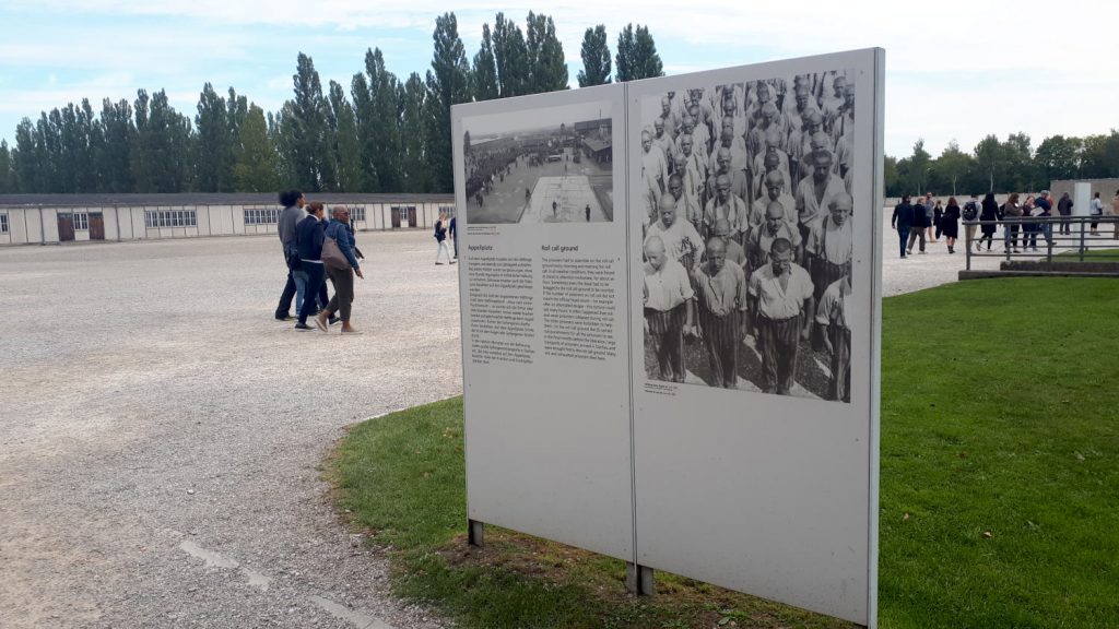 The roll call ground and information board