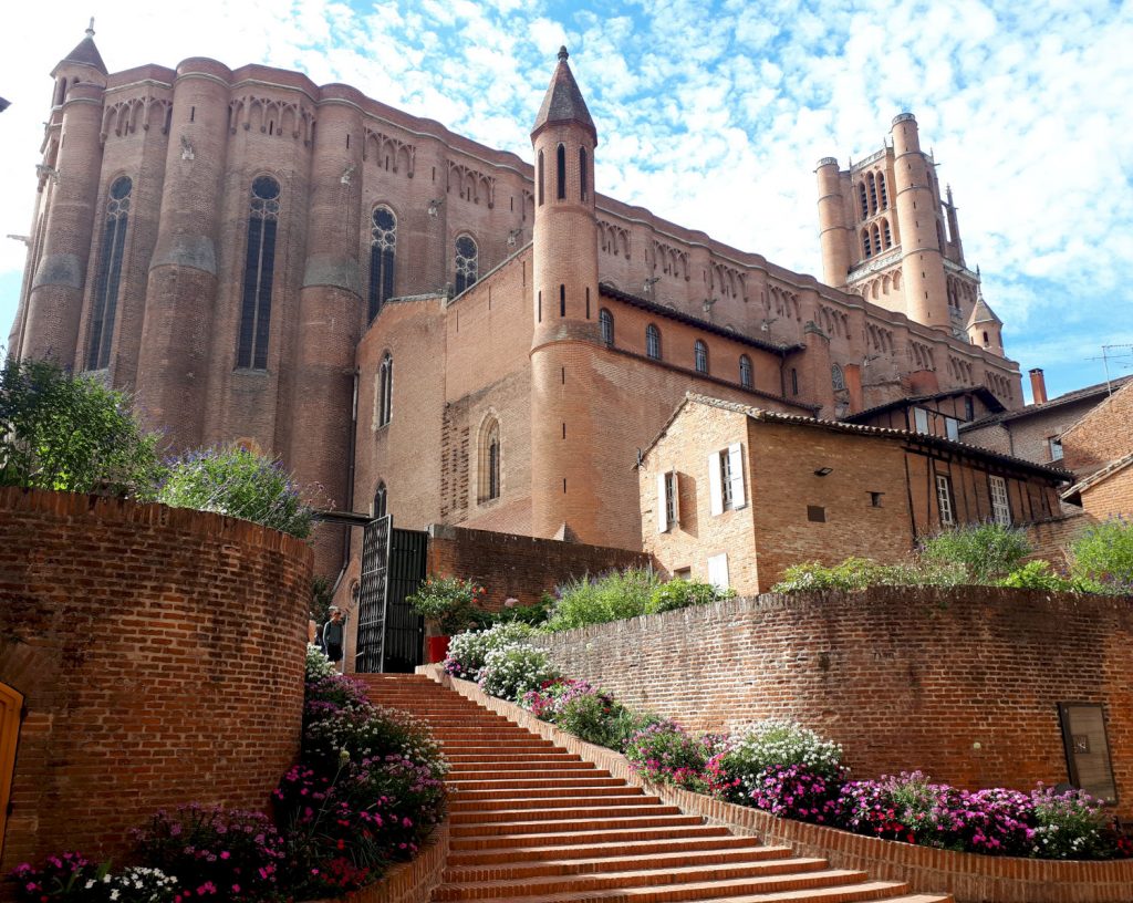 The Unesco immense red brick cathedral of Albi