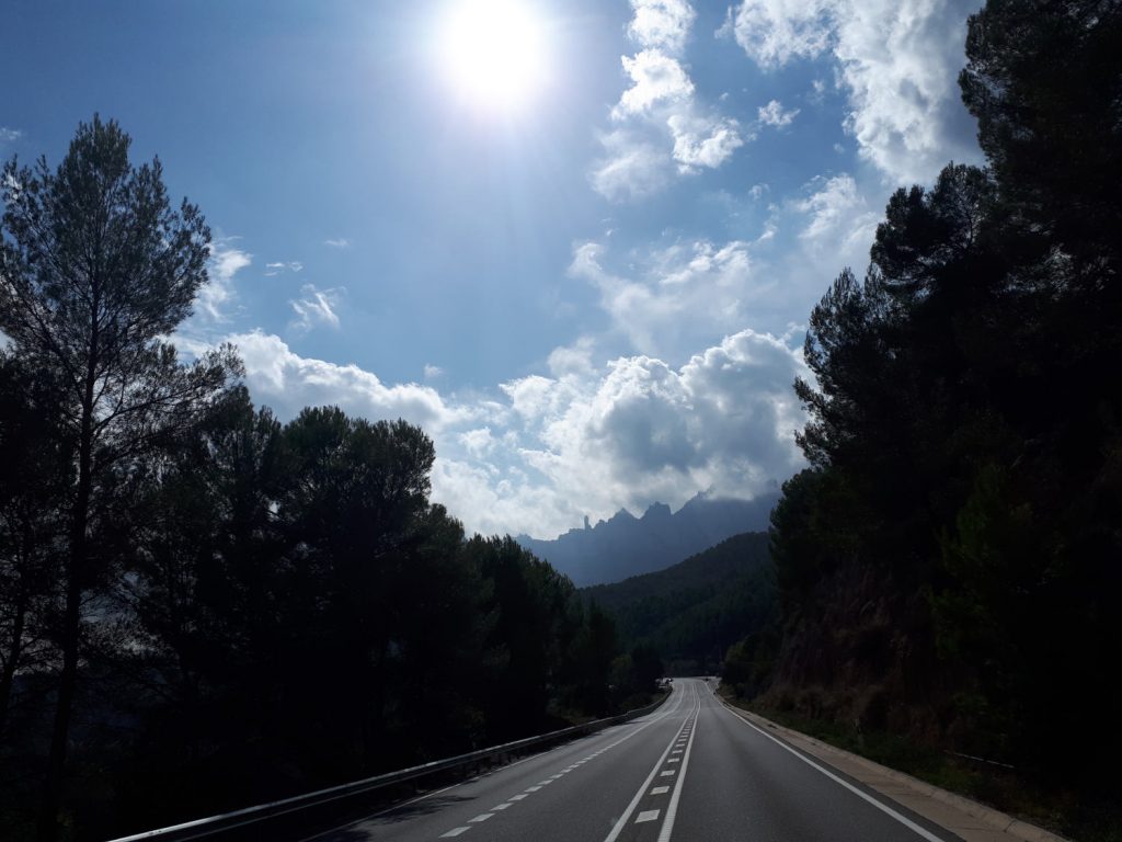 Montserrat mountains in the distance