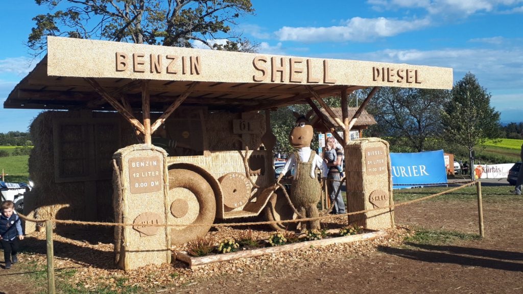 A fuel station made of straw!