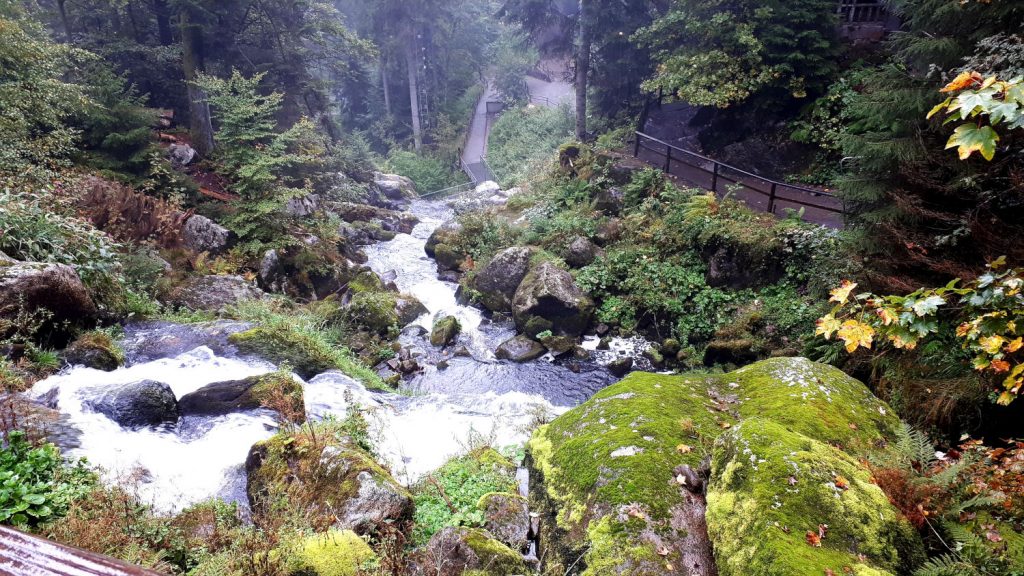 One of the seven cascades of the Triberg Wasserfall