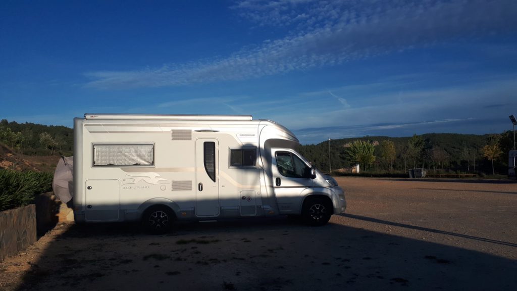 Buzz Laika the motorhome basking in the Benageber sun