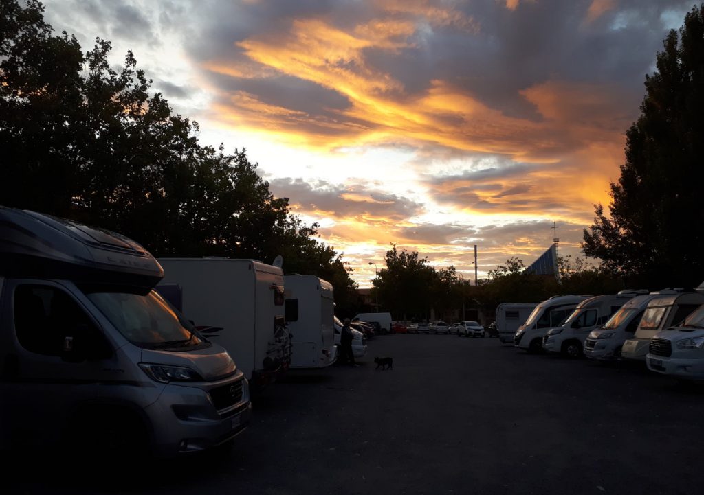 A beautiful evening sky in Teruel