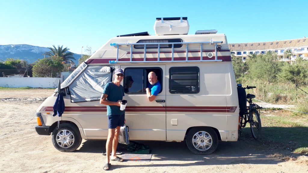 Captain David Denham in his home on wheels