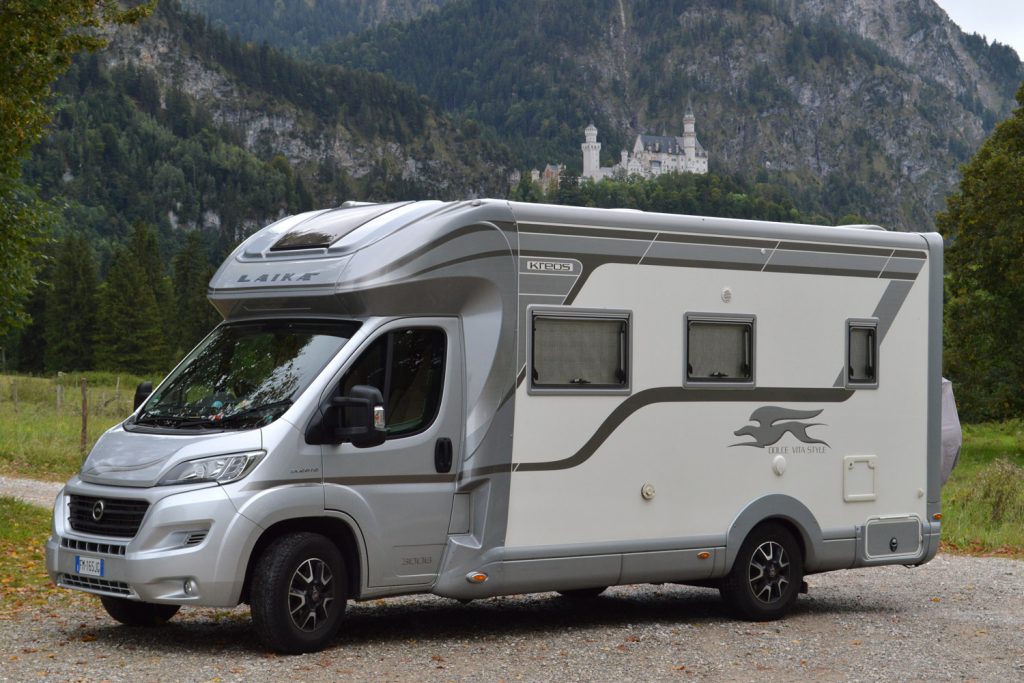 Buzz Laika parked in front of Neuschwanstein castle