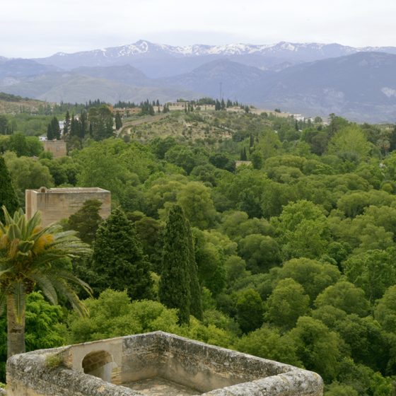 Alhambra a view of the Sierra Nevada