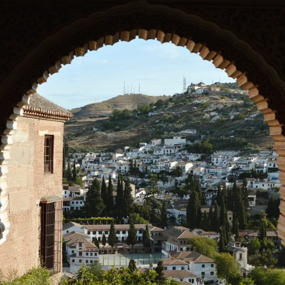Alhambra view from a window in Nasrid Palace