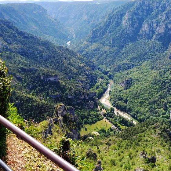 Gorges Du Tarn up stream from la Pointe Sublime