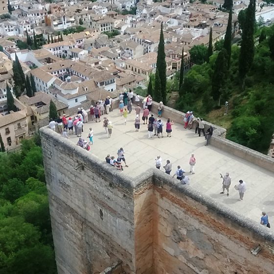 View from highest tower in the Alhambra