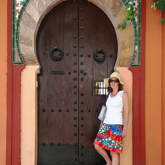Entrance to garden in Moorish style Granada