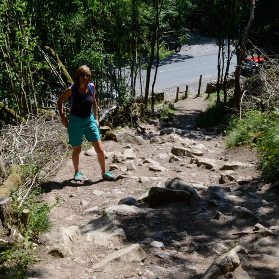 The climb on the return section of the gorge walk