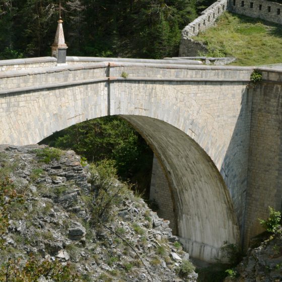 Briancon ancient bridge close view