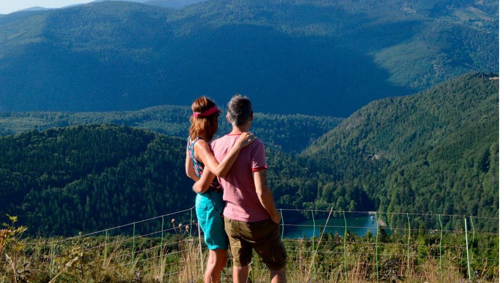 Beautiful views in the Vosges mountains on the Route des Cretes