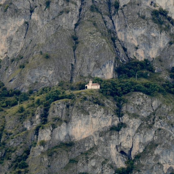 Lake Como isolated mountain church
