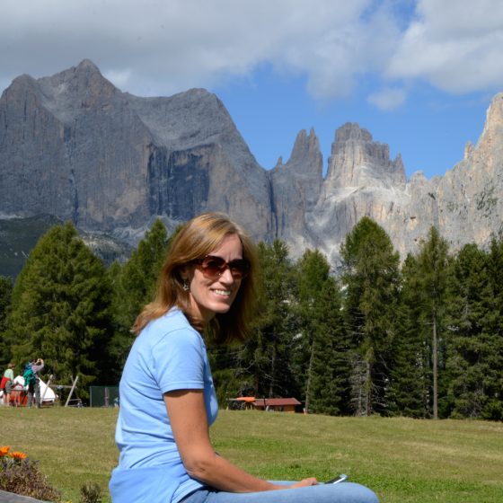 Dolomites seat with a view