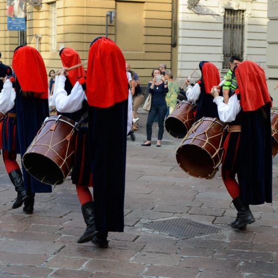 Palio di Parma marching drummers