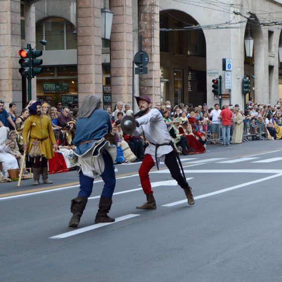 Palio di Parma sword fight demonstration