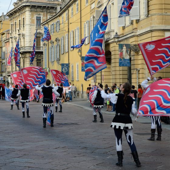 Palio di Parma flag throwers