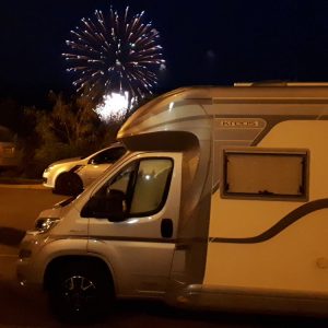 Motorhome on Bastille Day 2018