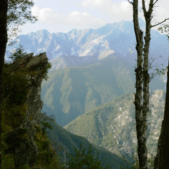 Carrara View of the Marble Quarries From Rifugio Citta di Massa