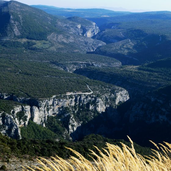 The deep canyons of the gorge