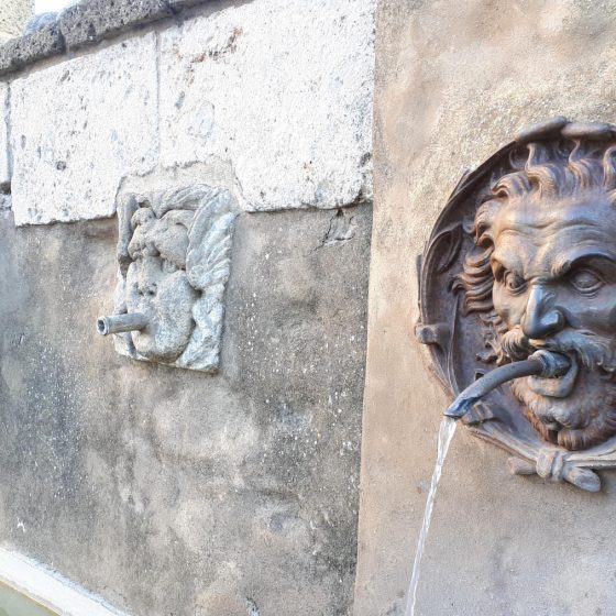 Spouts in the Medici Aqueduct Pitigliano