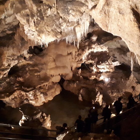 One of the larger spaces in the Toirano caves