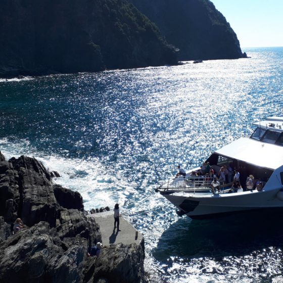 Tour boat at Riomaggiore