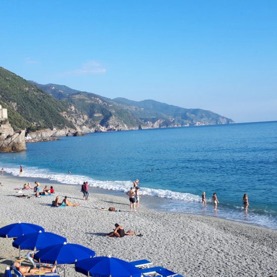 White pebble beach at Monterossa - Cinque Terre