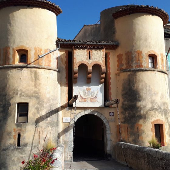 Entreveaux medieval drawbridge to the ancient town