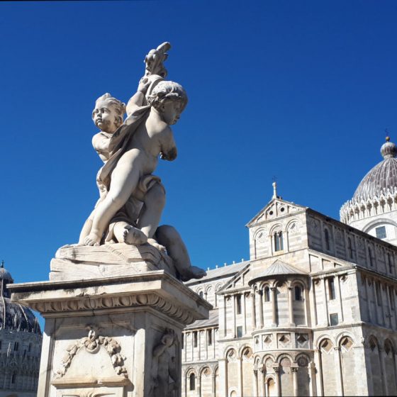 Pisa statue in front of the cathedral