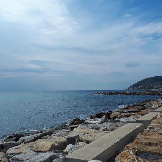 Beautiful blue sea of San Remo