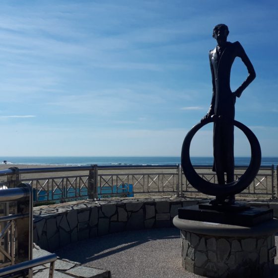 Statue on pier