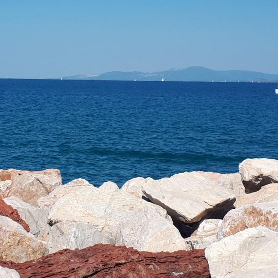 Yacht sailing at Punta Ala