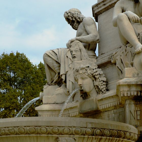Nimes - Esplanade Charles De Gaule, Fountain