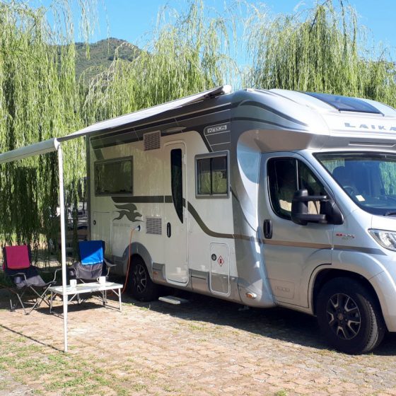 Buzz Laika parked up with awning out