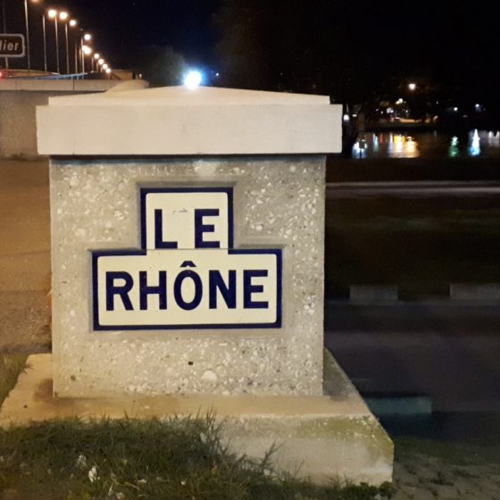 Le Rhone River sign Avignon